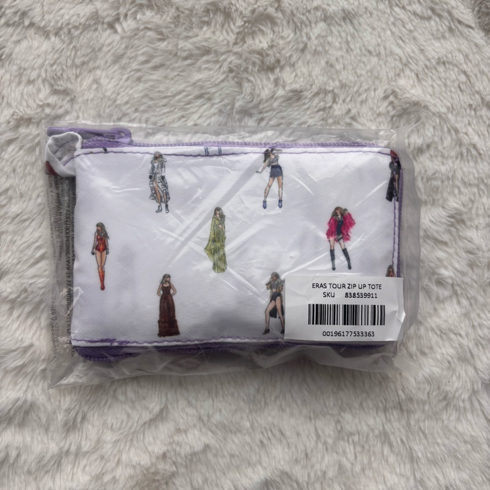 Taylor Swift The Eras Tour Zip Up Tote Bag Foldable Official Merch New